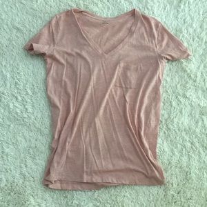 rose colored v neck